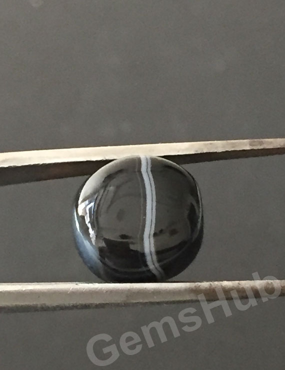 Natural Certified Sulemani Black Hakik Stone, 8.20 ct
